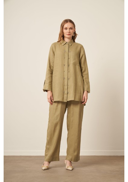 Kadın Ham Keten Takım Çağla 31115