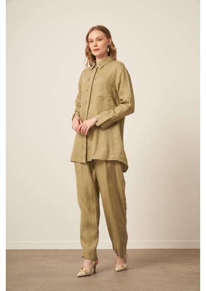 Kadın Ham Keten Takım Çağla 31115 fiyatları