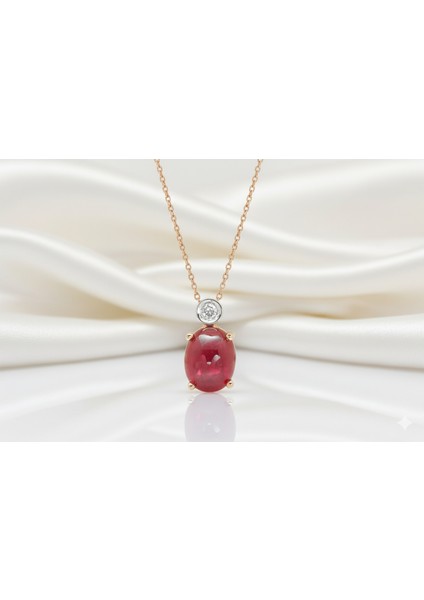 Pırlanta Yakut Nar Kolye
