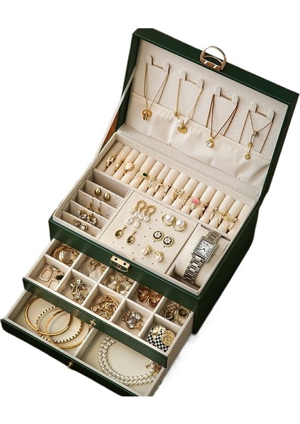 Yeni Büyük Kapasiteli Mücevher Saklama Kutusu (Yurt Dışından)