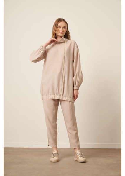 Kadın Modal Pantolonlu Takım Beige 30716 fiyatları