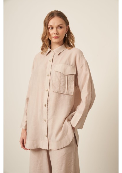 Kadın Modal Cepli Takım Beige 30717 fırsatları