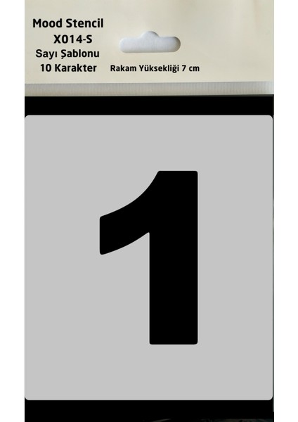 Ada Sanatsal Stencil Rakam Boyama Şablonu X014-SAYI