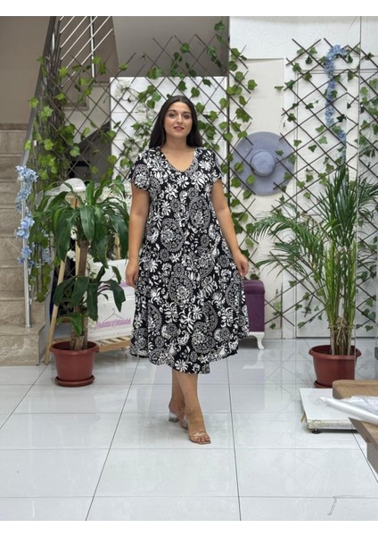 FRD17046 Viskon Feride Elbise