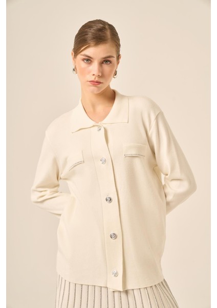 Kadın Sim Detaylı Ikili Takım Ekru 20899 modelleri