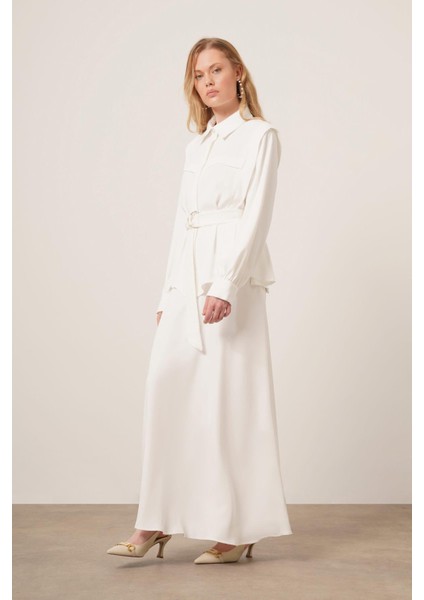 Kadın Piar Etekli Takım Ekru 31148 modelleri