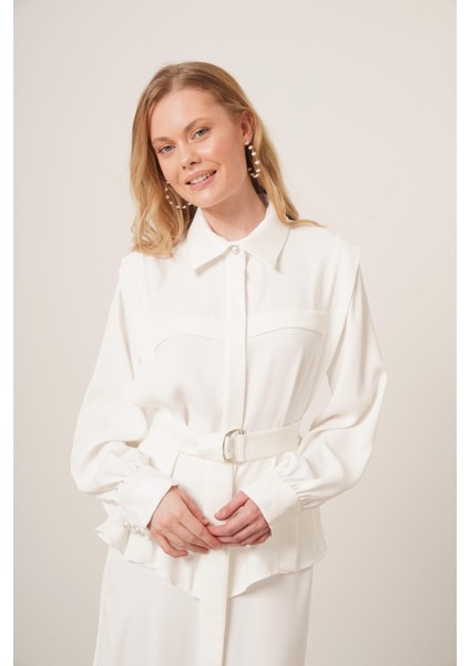 Kadın Piar Etekli Takım Ekru 31148 fırsatları