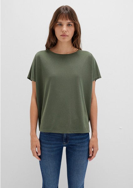 Lux Touch Tencel Tm Modal Yeşil Basic Tişört 167245-71551
