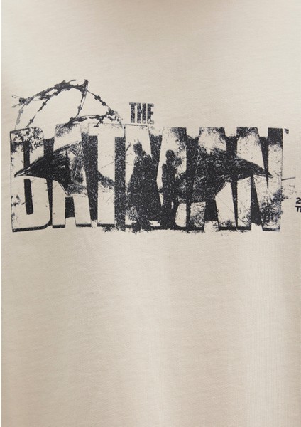 Batman Baskılı Bej Tişört 0612919-70065