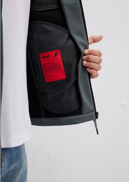 Kapüşonlu Yeşil Ceket 0110264-71598