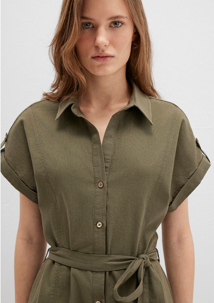 Haki Gömlek Elbise 1310723-71549