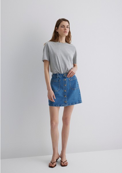 Silvana Gold Premium Indigo Mavisi Jean Etek 1310404-89219