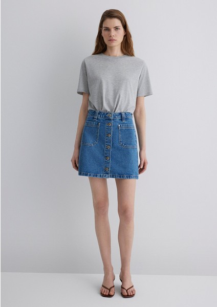 Silvana Gold Premium Indigo Mavisi Jean Etek 1310404-89219