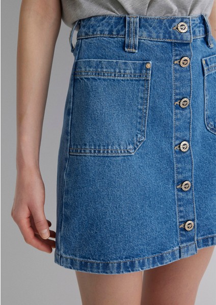 Silvana Gold Premium Indigo Mavisi Jean Etek 1310404-89219