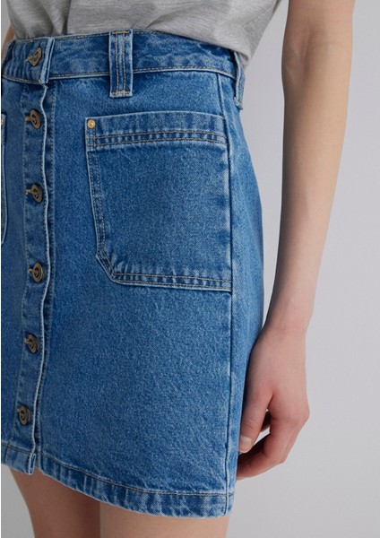 Silvana Gold Premium Indigo Mavisi Jean Etek 1310404-89219