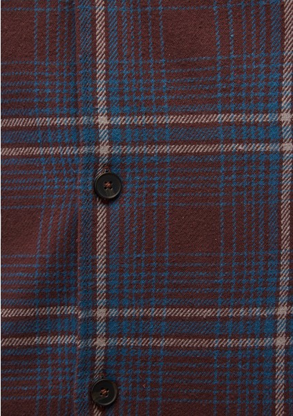 Kareli Kahverengi Gömlek 0211334-89073