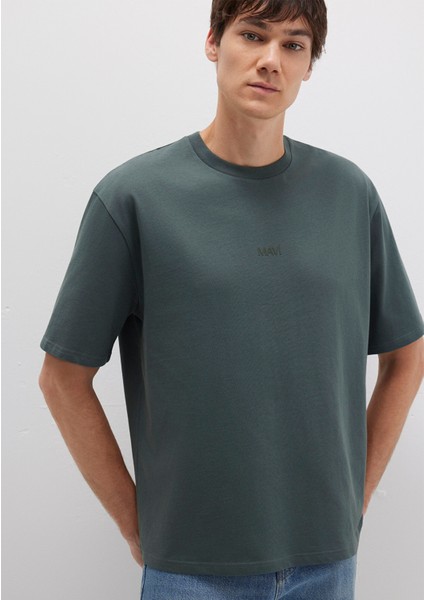 Mavi Logo Yeşil Basic Tişört 0613093-71598
