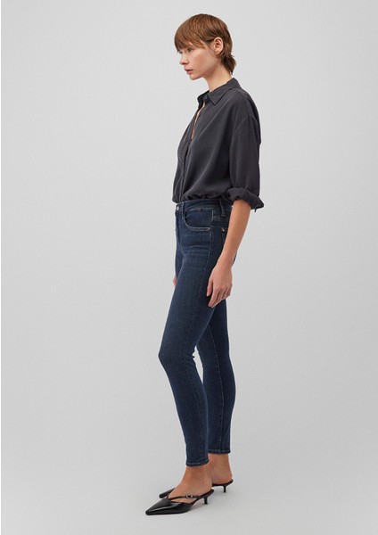 Tess Gold Premium Gölgeli Indigo Lacivert Jean Pantolon 100328-85607