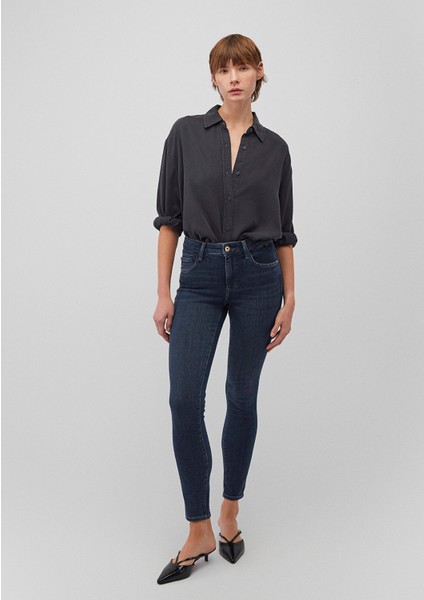 Tess Gold Premium Gölgeli Indigo Lacivert Jean Pantolon 100328-85607