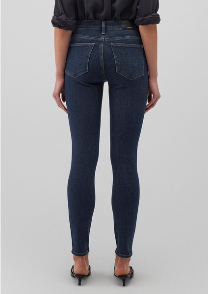 Tess Gold Premium Gölgeli Indigo Lacivert Jean Pantolon 100328-85607