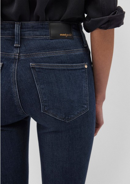 Tess Gold Premium Gölgeli Indigo Lacivert Jean Pantolon 100328-85607