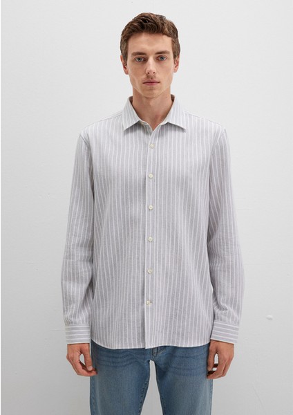 Çizgili Gri Gömlek 0211693-91013
