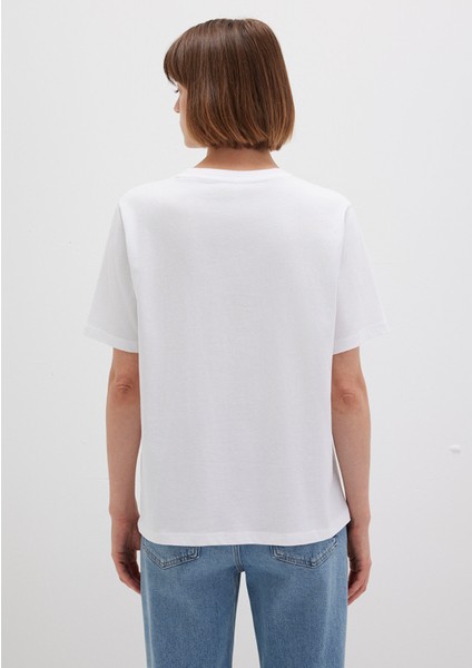 Mini Miav Baskılı Beyaz Tişört 1612452-620