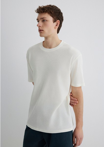 Ekru Basic Tişört 0612724-70057