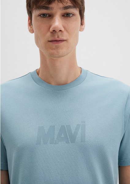 Mavi Logo Baskılı Mavi Tişört 0612896-70838