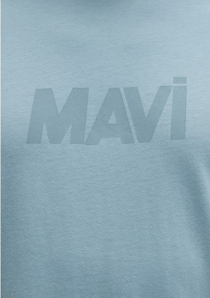 Mavi Logo Baskılı Mavi Tişört 0612896-70838