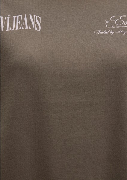 Sırt Baskılı Yeşil Tişört 1613487-71550