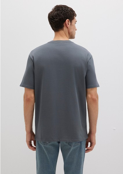 Bisiklet Yaka Antrasit Basic Tişört 0611596-80776