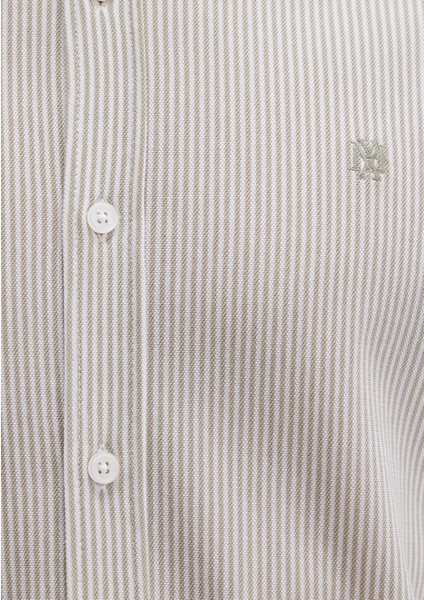 Çizgili Haki Gömlek 0211402-91332