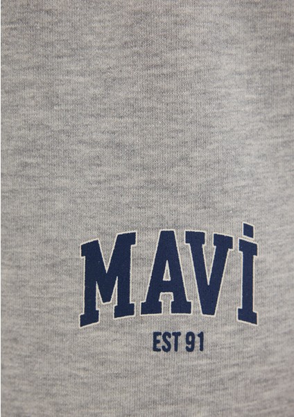 Mavi Logo Baskılı Gri Eşofman Altı 1010757-82816