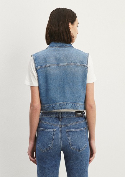 Rona Classic Denim Indigo Mavisi Jean Yelek 1110450-86815