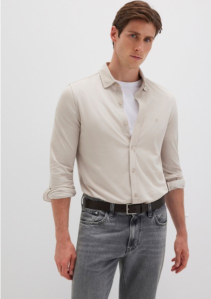 Bej Örme Gömlek 0210294-70145