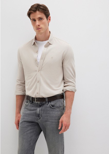 Bej Örme Gömlek 0210294-70145