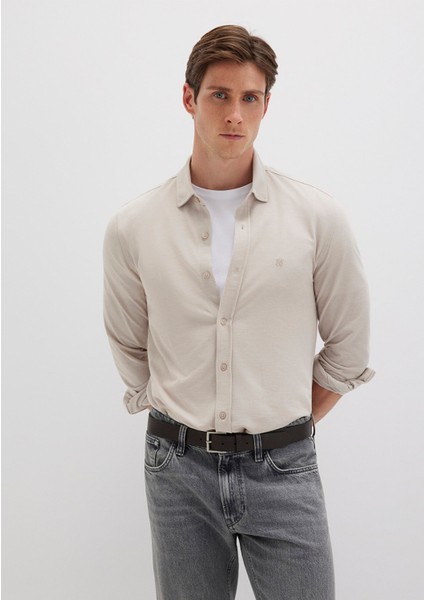 Bej Örme Gömlek 0210294-70145