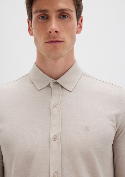 Bej Örme Gömlek 0210294-70145