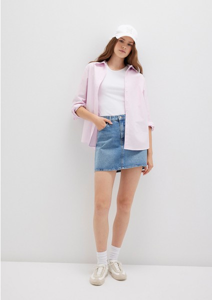 Bailey Real Blue Gölgeli Indigo Mavisi Jean Etek 1310204-87098