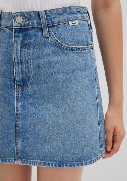 Bailey Real Blue Gölgeli Indigo Mavisi Jean Etek 1310204-87098