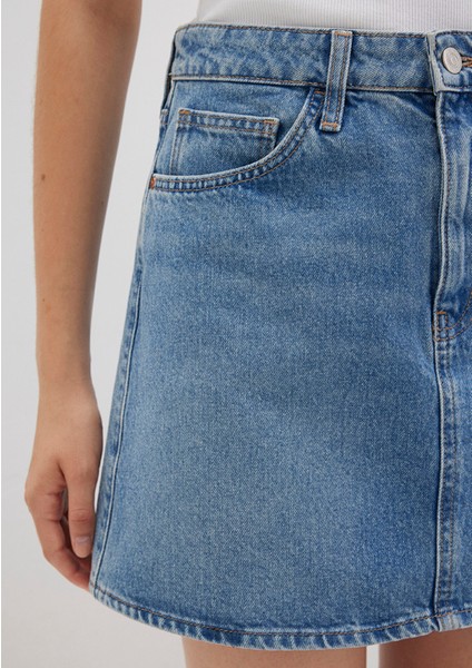 Bailey Real Blue Gölgeli Indigo Mavisi Jean Etek 1310204-87098