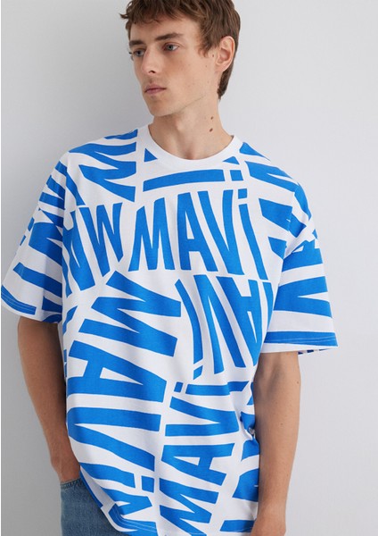 Mavi Logo Baskılı Mavi Tişört 0610629-81347