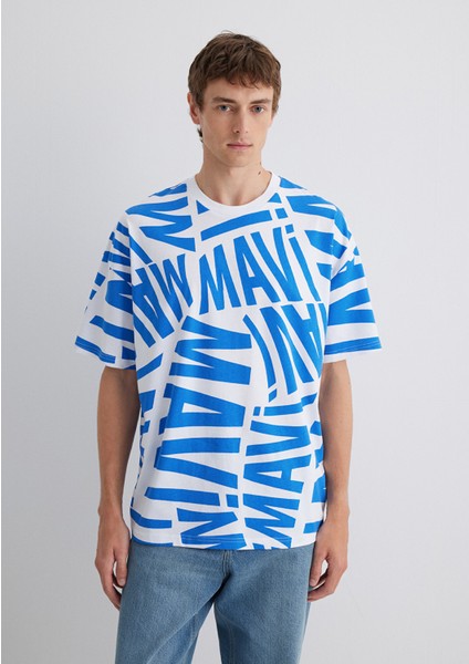 Mavi Logo Baskılı Mavi Tişört 0610629-81347