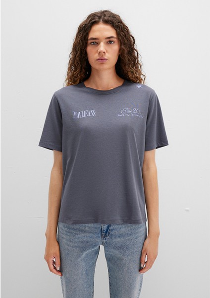 Baskılı Lacivert Tişört 1613487-87828