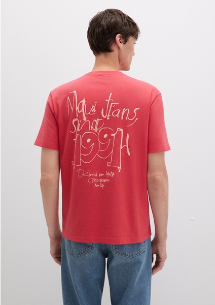 1991 Baskılı Pembe Tişört 0612908-71079