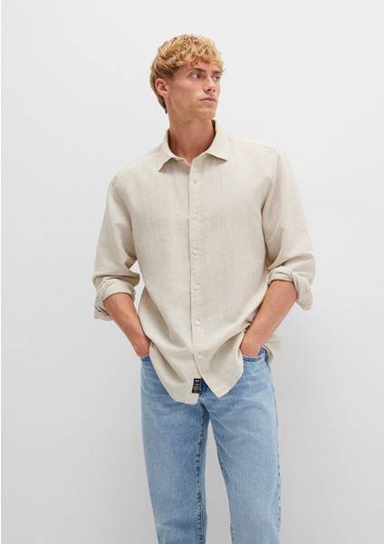 Çizgili Bej Gömlek 0211704-90925