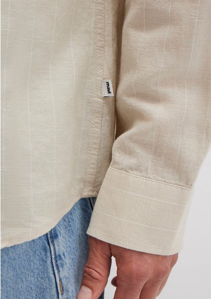 Çizgili Bej Gömlek 0211704-90925