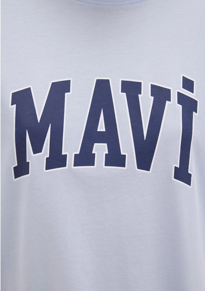 Mavi Logo Baskılı Mavi Tişört 1600843-70717