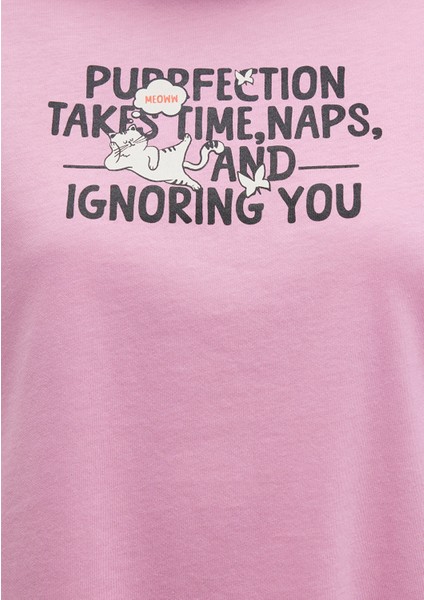 Kedi Baskılı Pembe Tişört 1613473-71031
